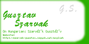 gusztav szarvak business card